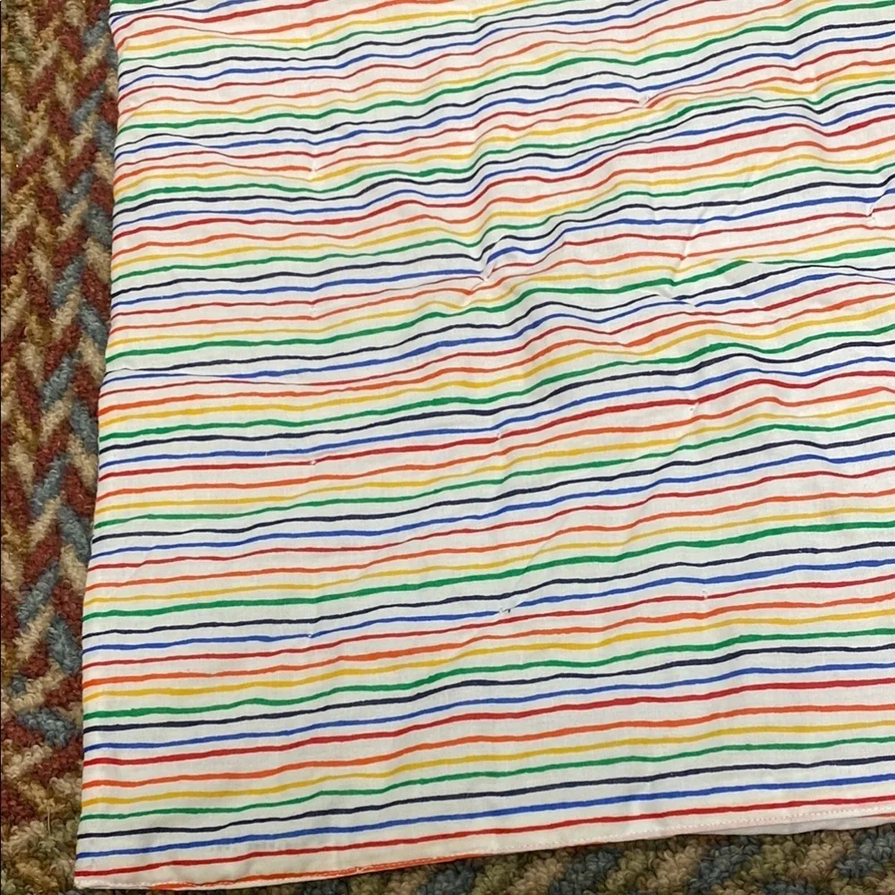 Toddler Colorful Handmade Striped Quilt Cottage Child’s Prairie